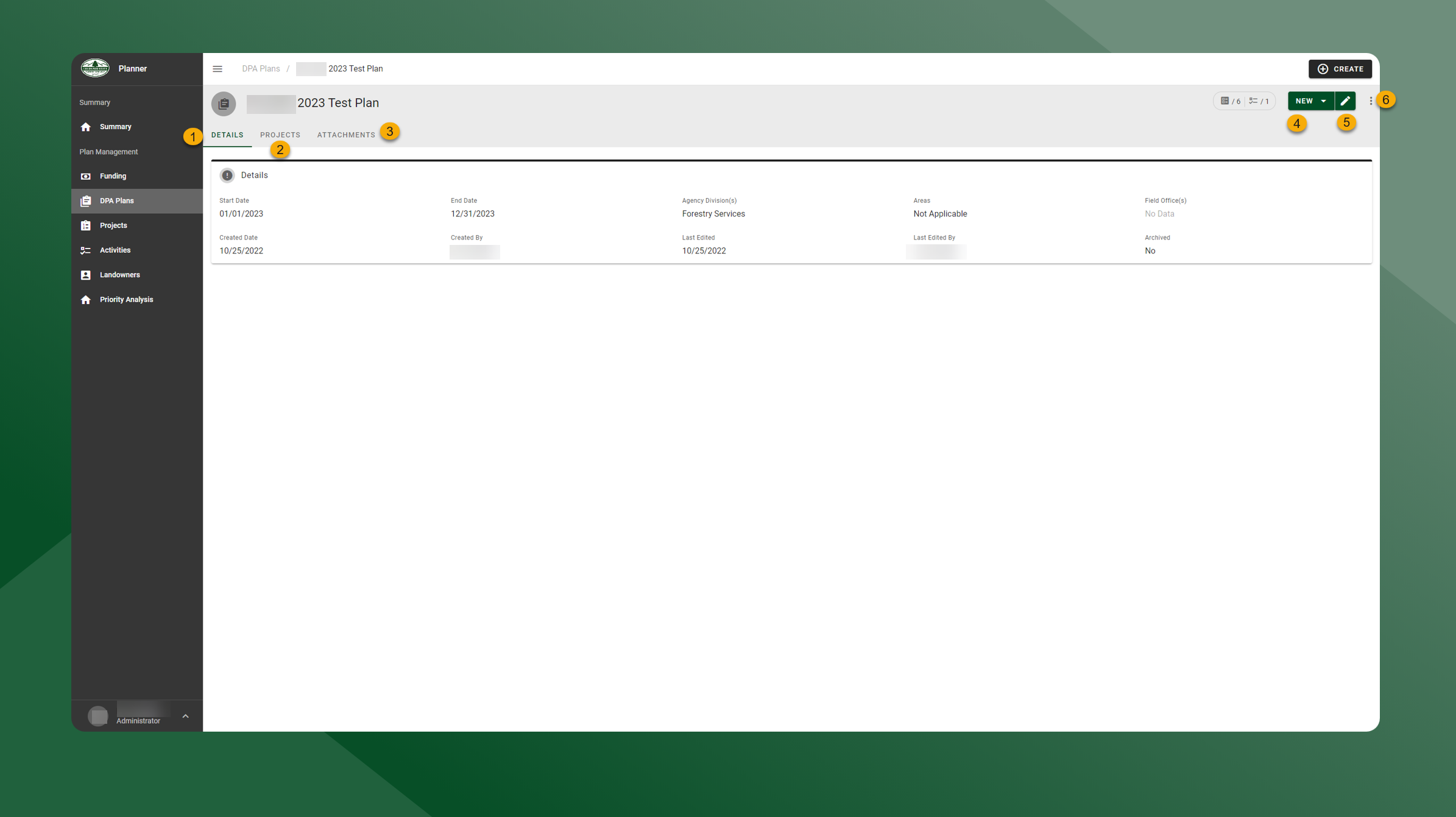 DPA Plans Page Overview